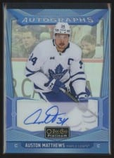 2024-25 O-Pee-Chee Platinum Blue Rainbow Autographs Auston Matthews #BA-AM