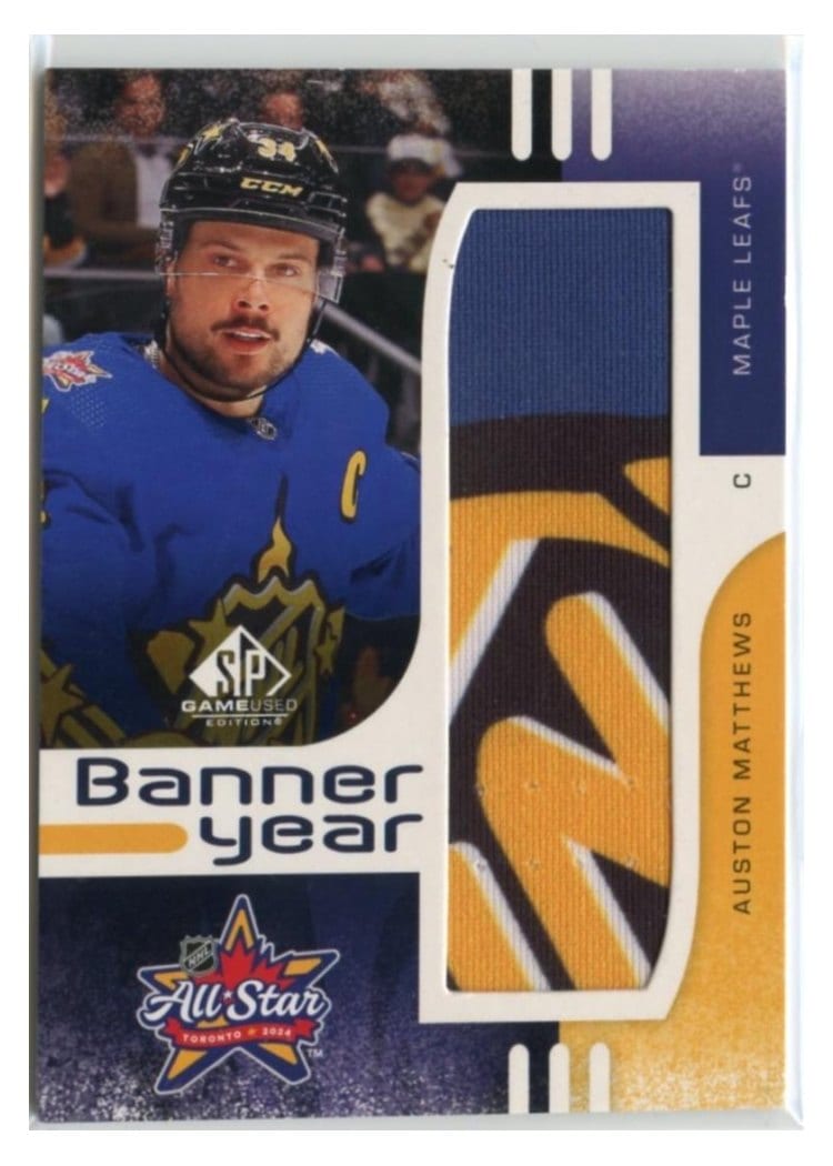 2024-25 SP Game Used 2024 All-Star Game Banner Year Relics Auston Matthews #BYAS-AM card