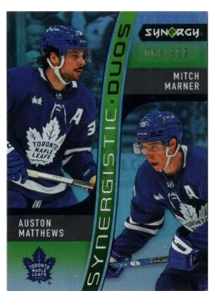 2023-24 Upper Deck Synergy Synergistic Duos Auston Matthews/Mitch Marner #SD-8** card