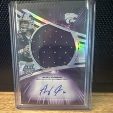 2025 Bowman University Best Prospect Jumbo Relic Autographs Refractor Avery Johnson #JRA-AJ card