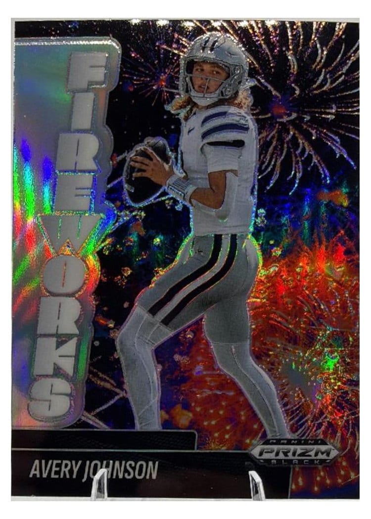 2025 Panini Prizm Black Fireworks Avery Johnson #7 card