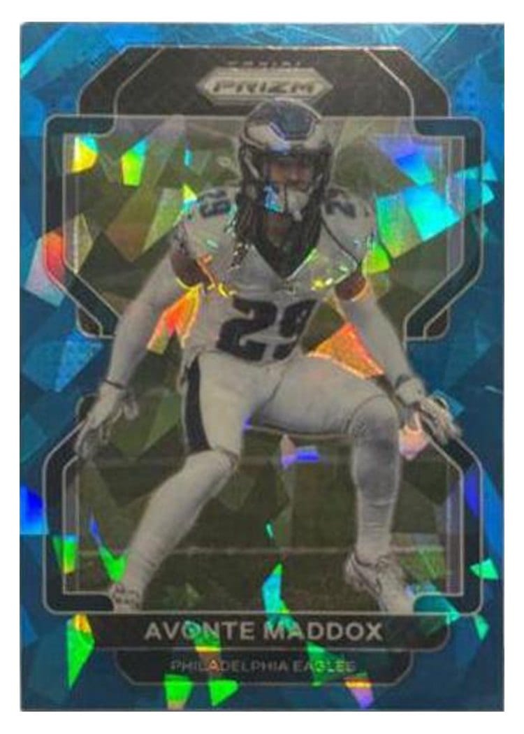 2021 Panini Prizm Base Set Avonte Maddox Blue Ice Prizm #225 card