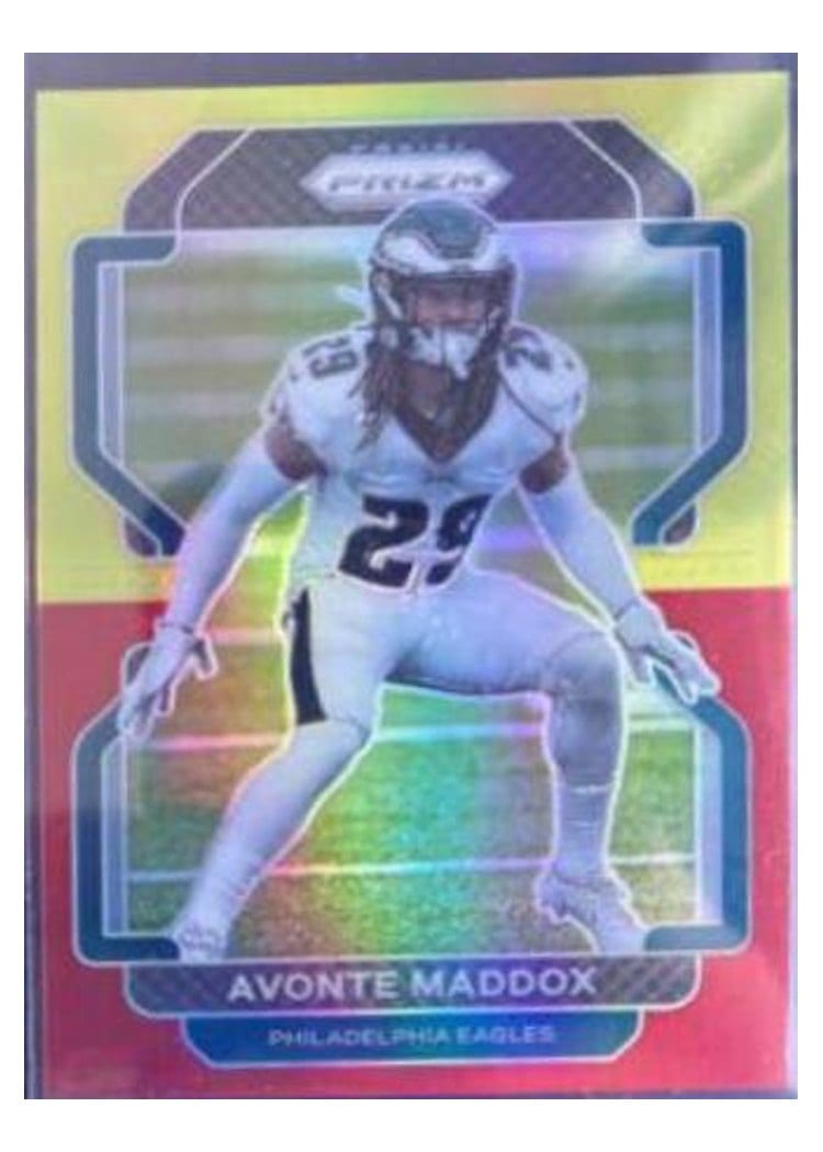 2021 Panini Prizm Base Set Avonte Maddox Red Prizm #225 card