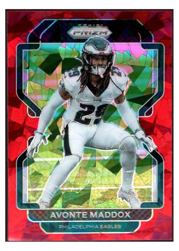 2021 Panini Prizm Base Set Avonte Maddox Red Ice Prizm #225 card