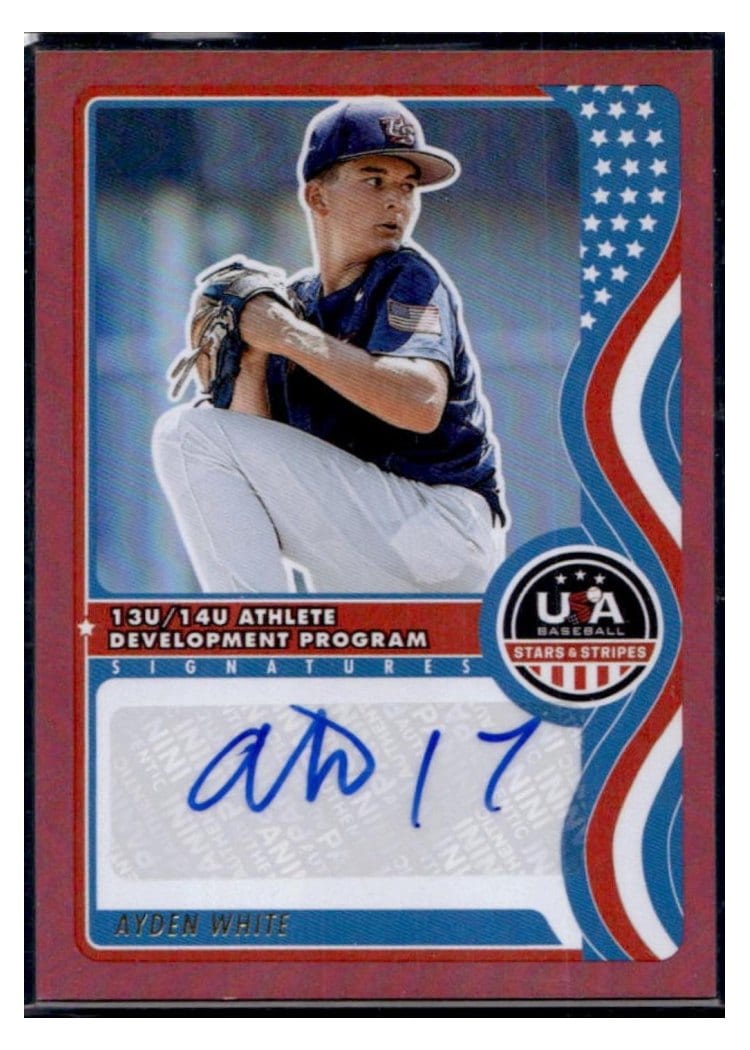 2025 Panini Stars & Stripes 13U/14U National Team Signatures Ayden White #NTS-AW card
