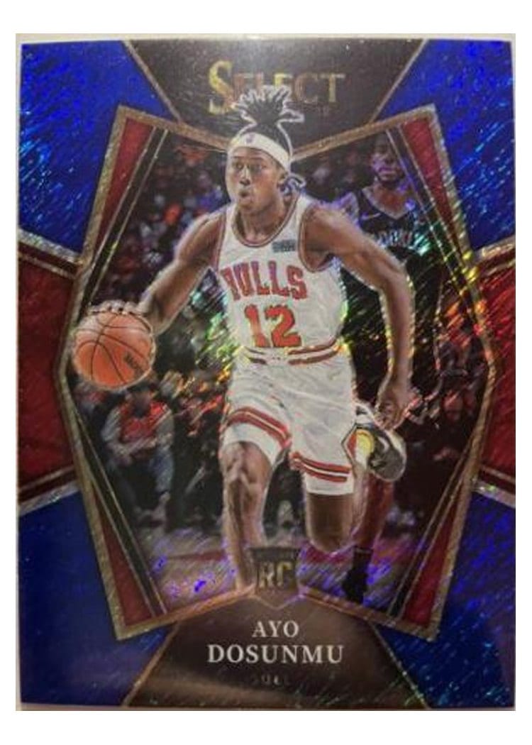 2021-22 Panini Select Base Set Ayo Dosunmu Blue Shimmer #154 card