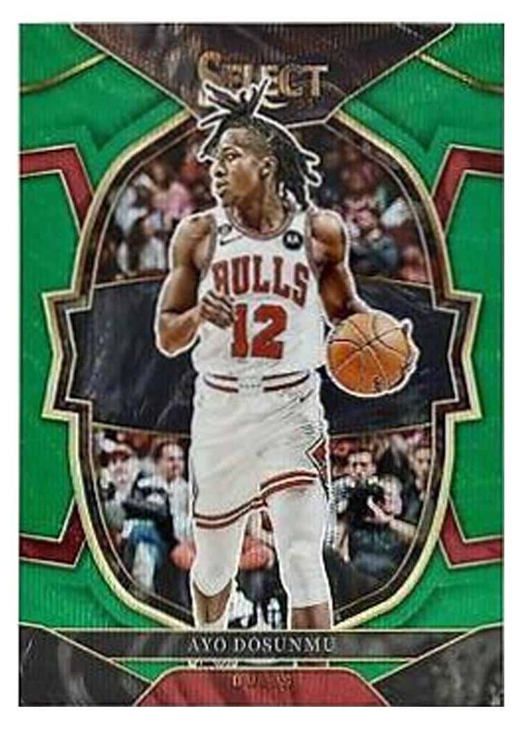 2022-23 Panini Select Base Set Ayo Dosunmu Green Wave Prizm #21 card