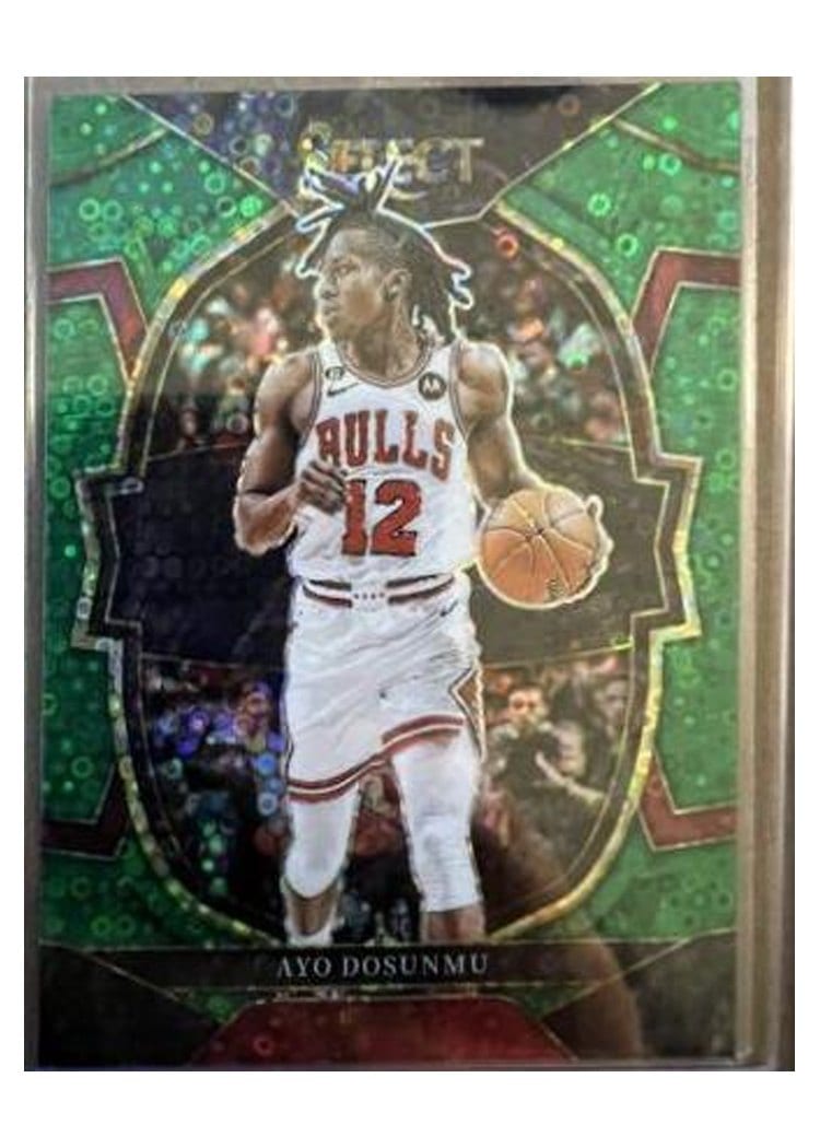 2022-23 Panini Select Base Set Ayo Dosunmu Green Disco Prizm #221 card