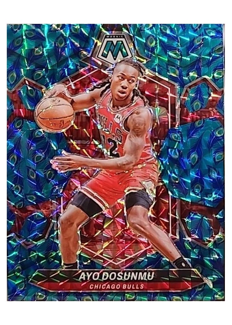 2023-24 Panini Mosaic Base Set Ayo Dosunmu Peacock Choice #68 card