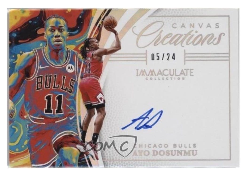 2024-25 Panini Immaculate Collection Canvas Creations Signatures International Set Ayo Dosunmu #4 card