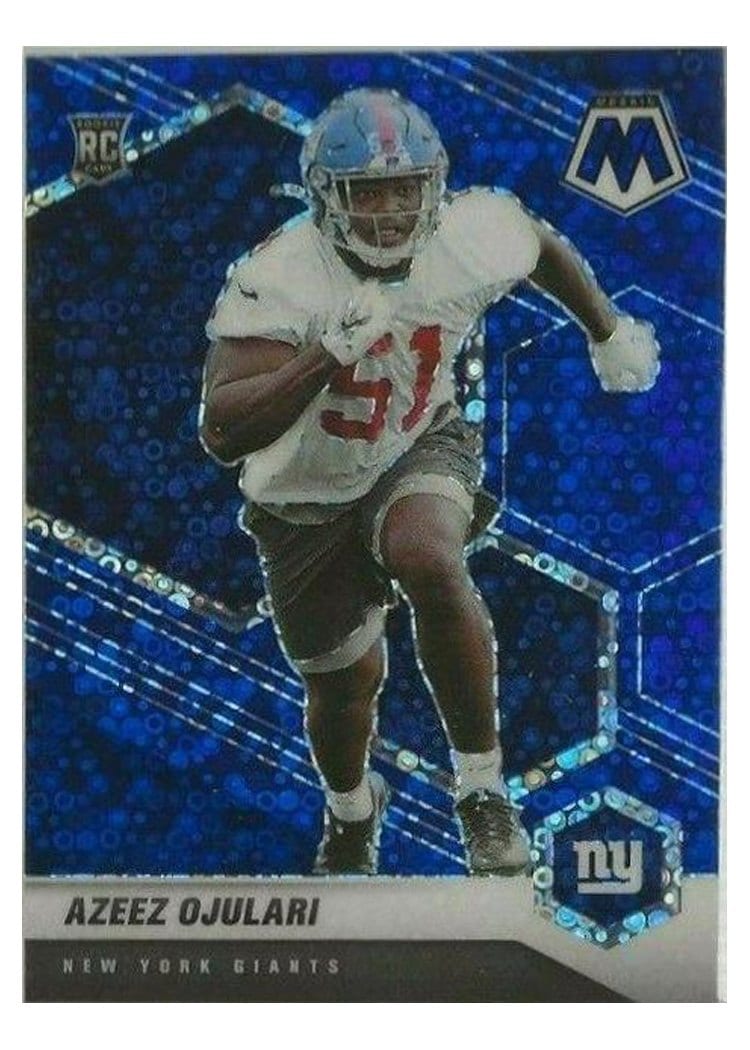 2021 Panini Mosaic Base Set Azeez Ojulari No Huddle Blue Mosaic #356 card