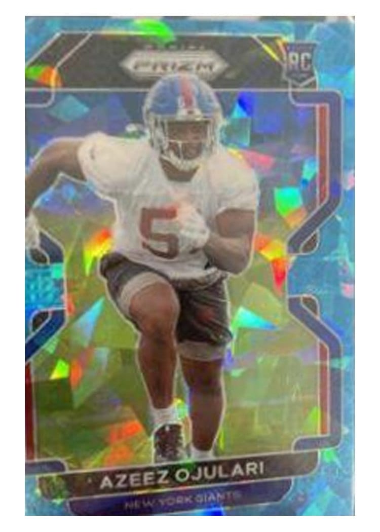 2021 Panini Prizm Base Set Azeez Ojulari Blue Ice Prizm #386 card