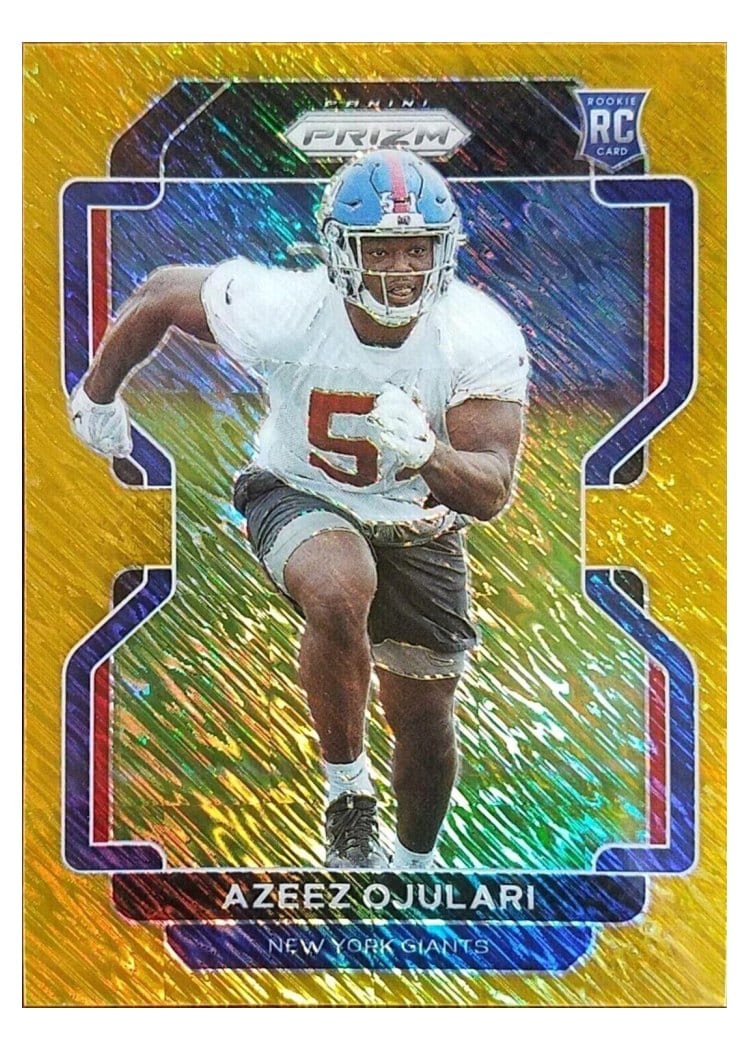 2021 Panini Prizm Base Set Azeez Ojulari Gold Shimmer #386 card