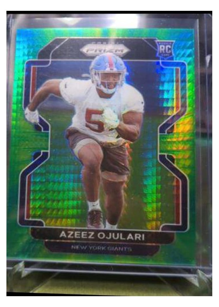 2021 Panini Prizm Base Set Azeez Ojulari Hyper Prizm #386 card