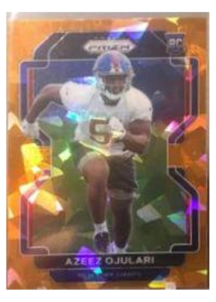 2021 Panini Prizm Base Set Azeez Ojulari Orange Ice Prizm #386 card