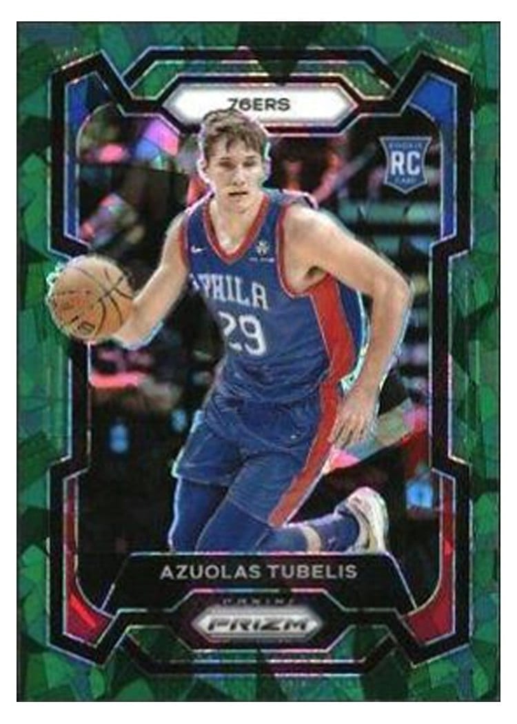 2023-24 Panini Prizm Base Set Azuolas Tubelis Green Ice #283 card