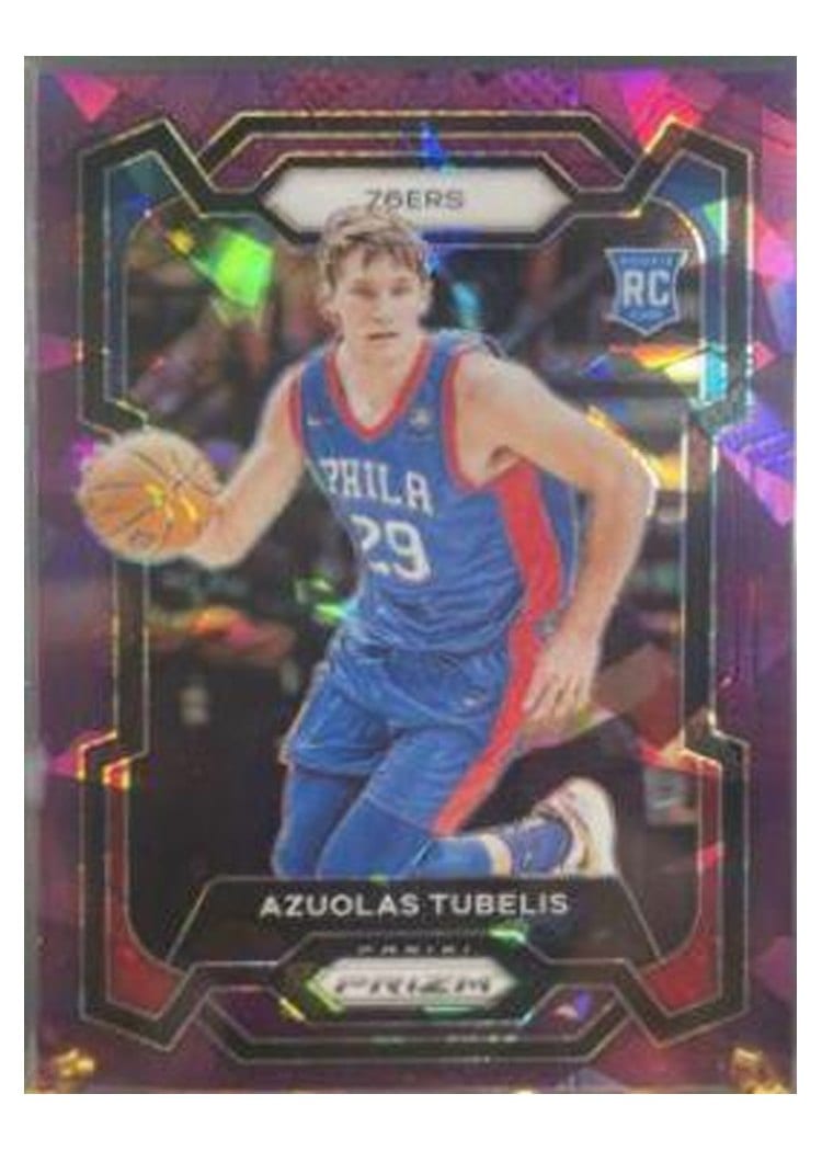2023-24 Panini Prizm Base Set Azuolas Tubelis Purple Ice #283 card