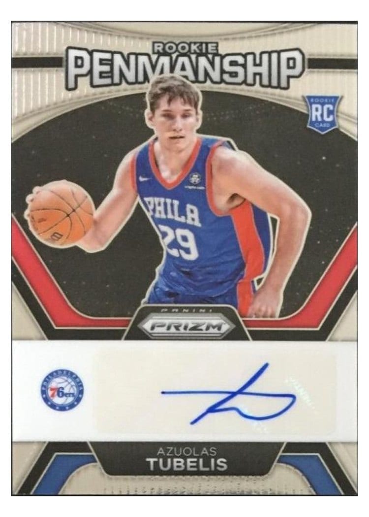 2023-24 Panini Prizm Rookie Penmanship Azuolas Tubelis #RP-TUB card