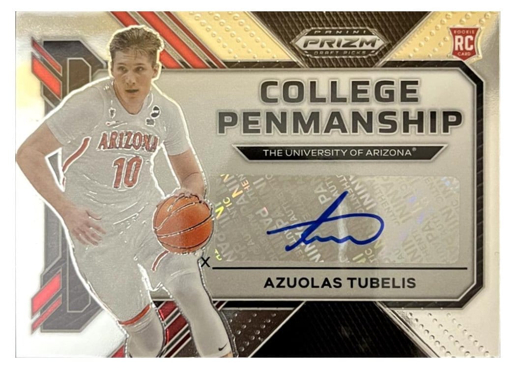 2023 Panini Prizm Draft Picks College Penmanship Azuolas Tubelis #CP-AZT card