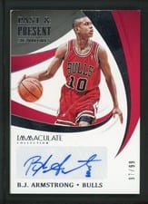 2020-21 Panini Immaculate Collection Past and Present Signatures B.J. Armstrong #PPS-BJA card
