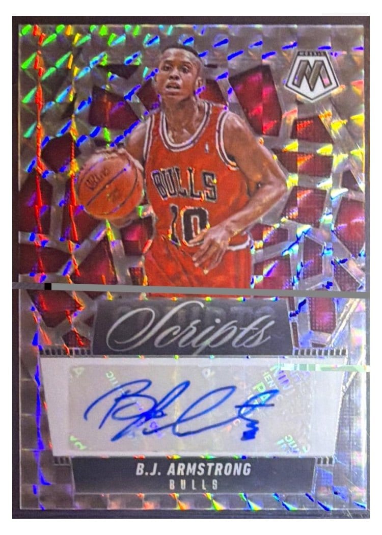 2024-25 Panini Mosaic Scripts B.J. Armstrong #MS-BJA card