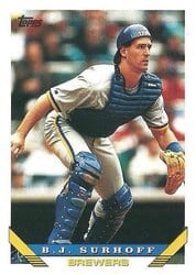 1993 Topps Base Set B.J. Surhoff #417 card