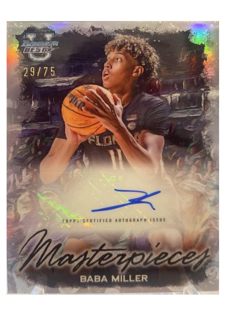 2023-24 Bowman University Best Bowman Masterpieces Autographs Baba Miller #BMA-BM card