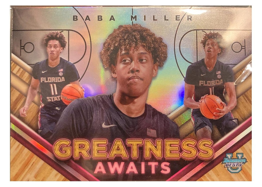 2023-24 Bowman University Best Greatness Awaits Baba Miller #GA-3 card
