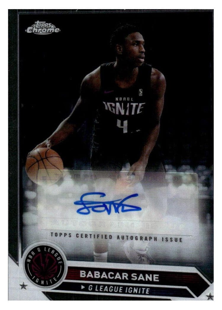 2023-24 Topps G League Chrome Autographs Babacar Sane #AC-BS card