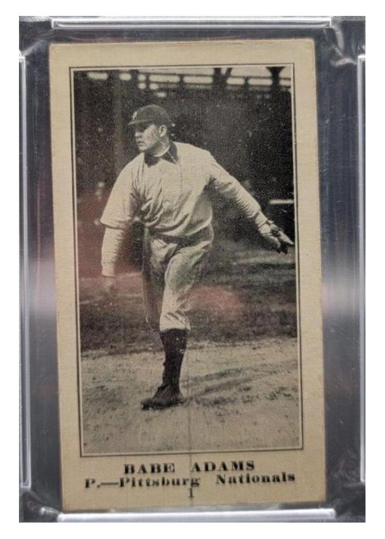 1916 Famous & Barr Co Babe Adams #1 card