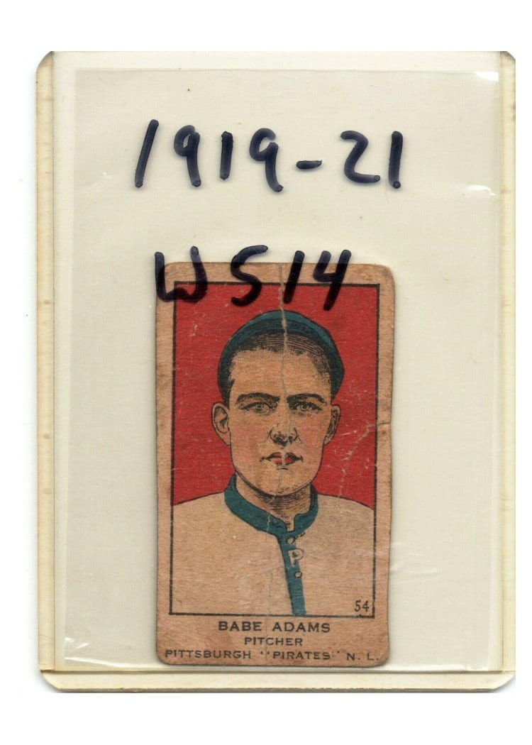 1919 W514 Babe Adams Hand Cut #54 card