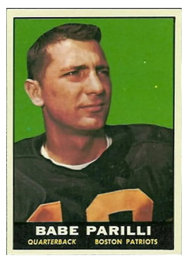 1961 Topps Babe Parilli #175 card
