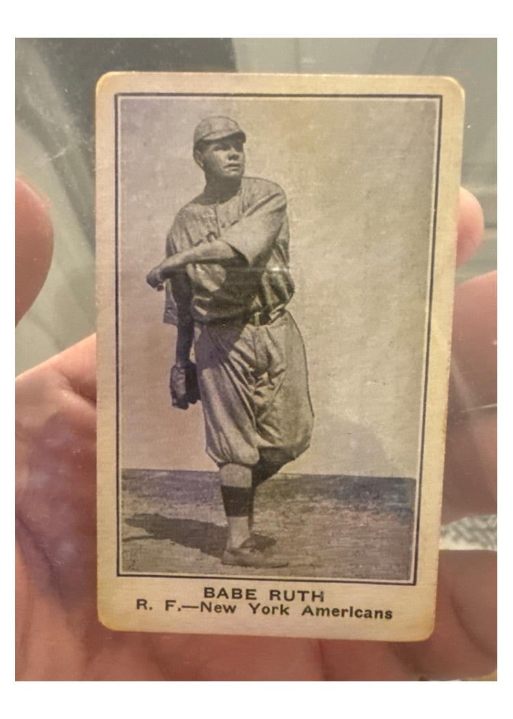 1921 E121 American Caramel Series of 80 Babe Ruth card