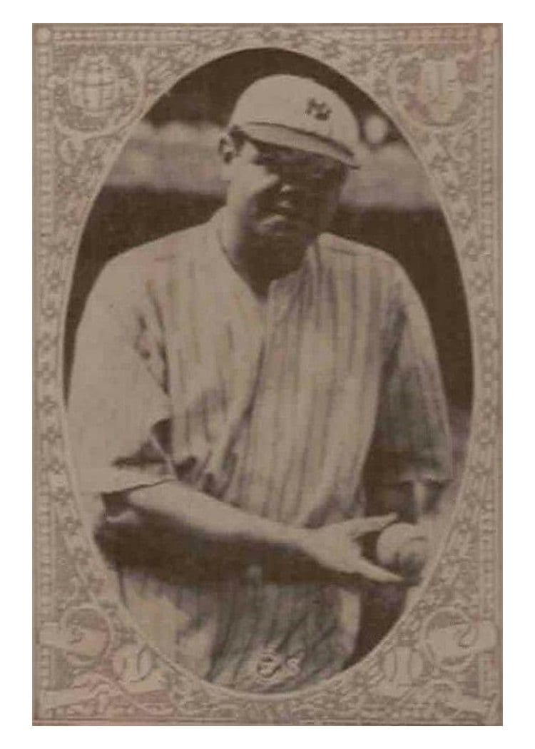 1922 E120 American Caramel Babe Ruth card