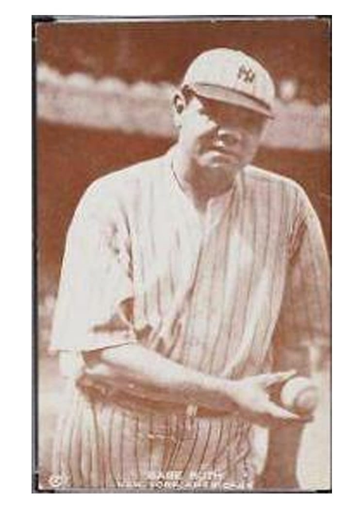 1922 Eastern Exhibit Babe Ruth card