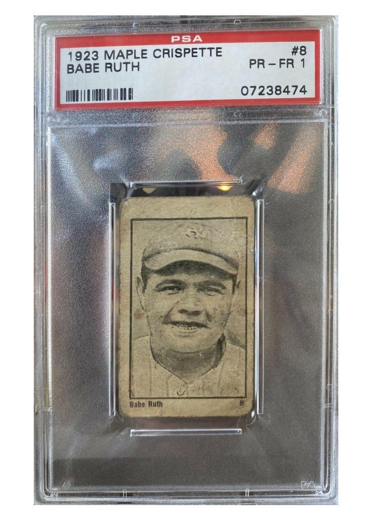 1923 Maple Crispette Babe Ruth #8 card
