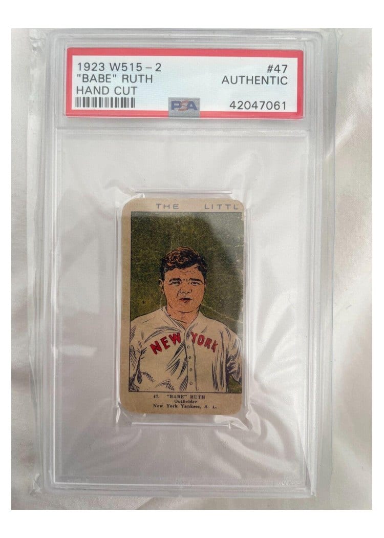 1923 W515 2 'Babe' Ruth Hand Cut #47 card