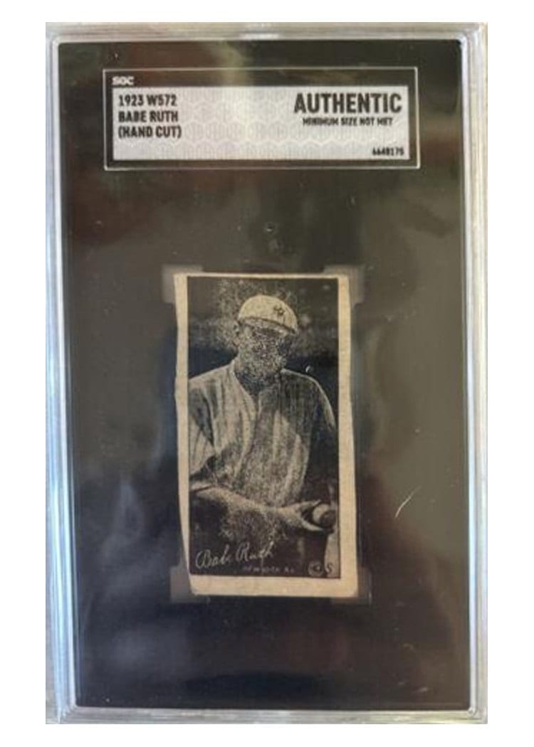 1923 W572 Babe Ruth Hand Cut card
