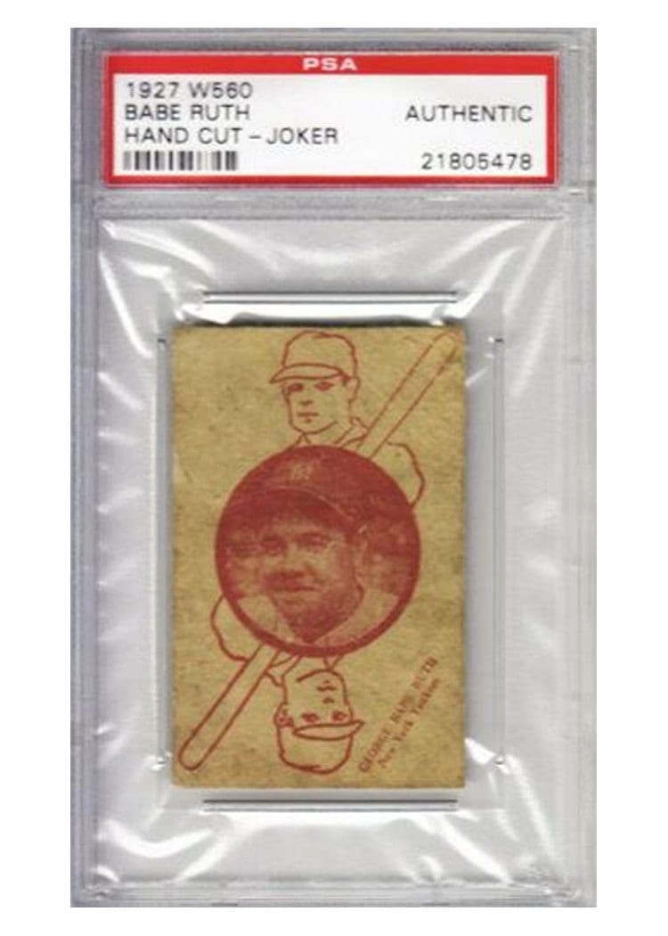 1927 W560 Hand Cut Babe Ruth card