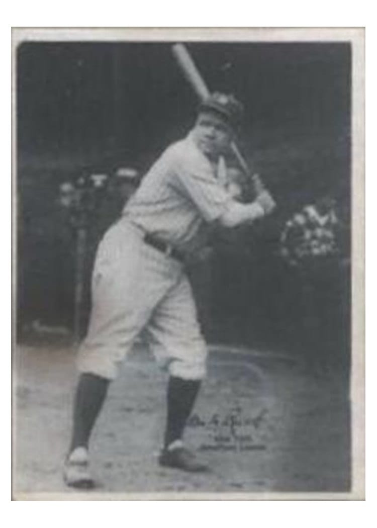 1929 R316 Kashin Publications Babe Ruth