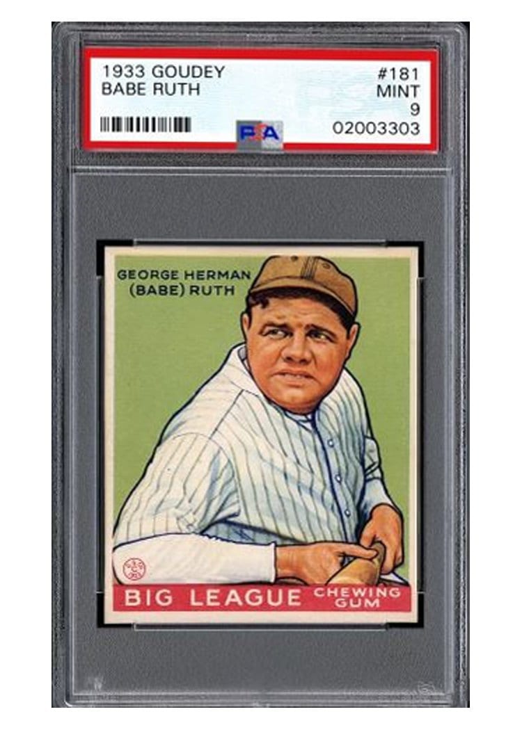 1933 Goudey Babe Ruth #181 card