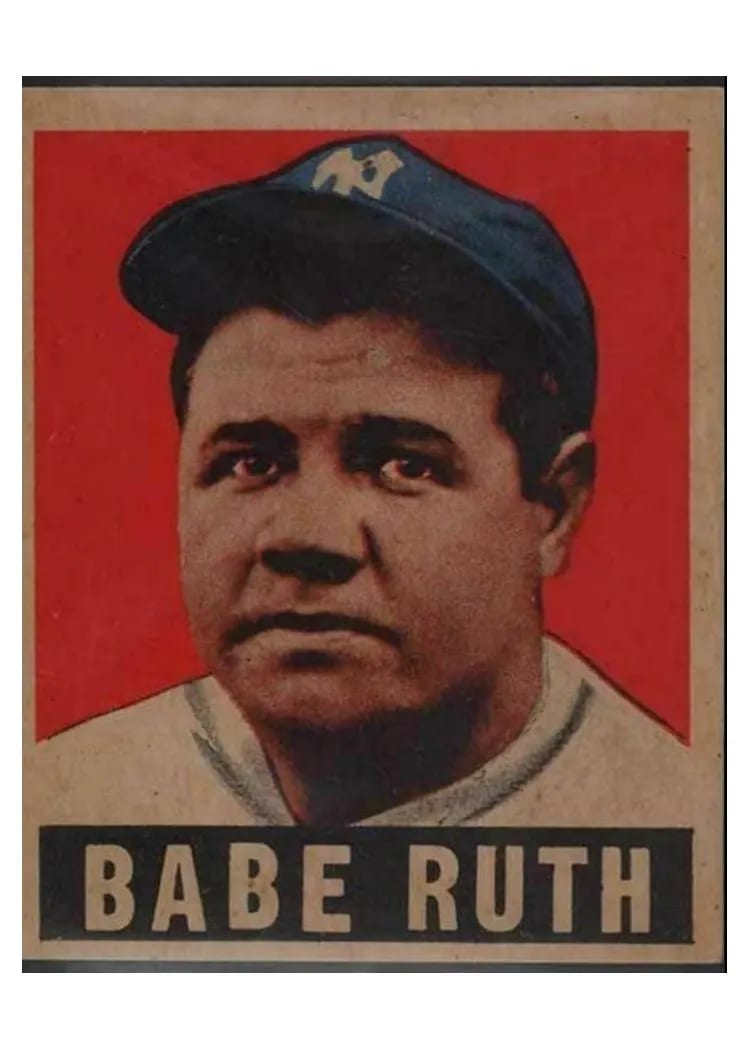 1948 Leaf Babe Ruth #3 card