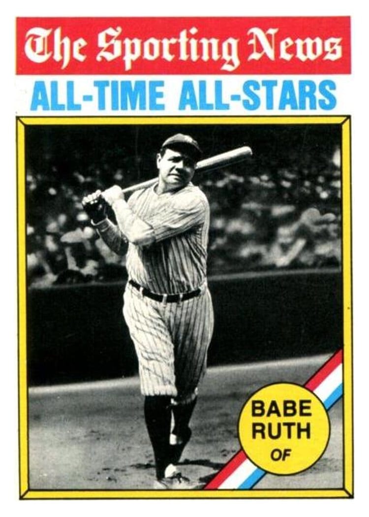 1976 Topps Babe Ruth All Time All Star #345 card