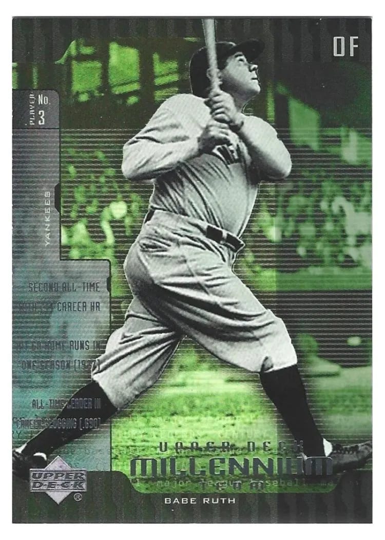 2000 Upper Deck Legends Millennium Team Babe Ruth #UD5 card