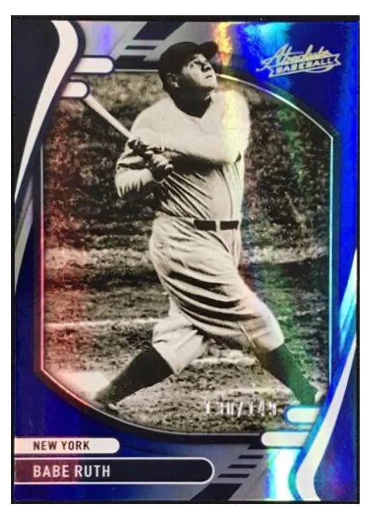 2022 Panini Absolute Base Set Babe Ruth #9 card