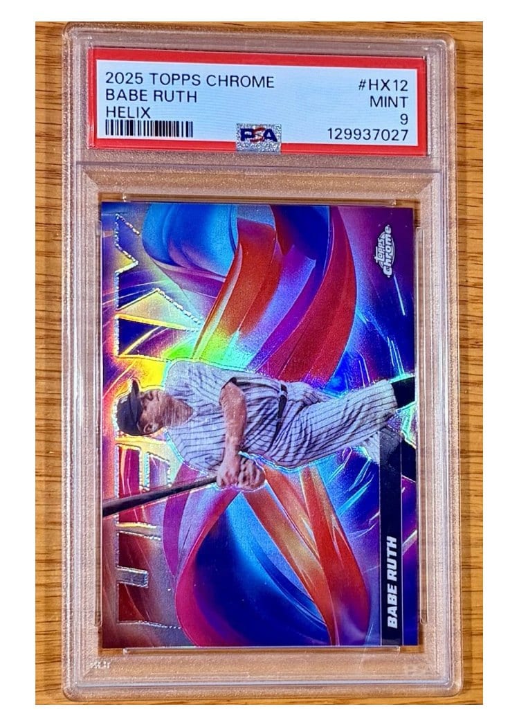 2025 Topps Chrome Helix Babe Ruth #HX-12 card