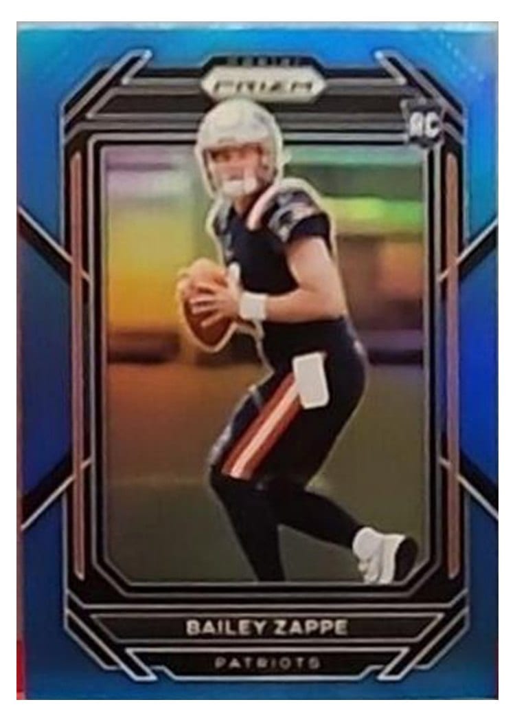 2022 Panini Prizm Bailey Zappe Blue #305 card
