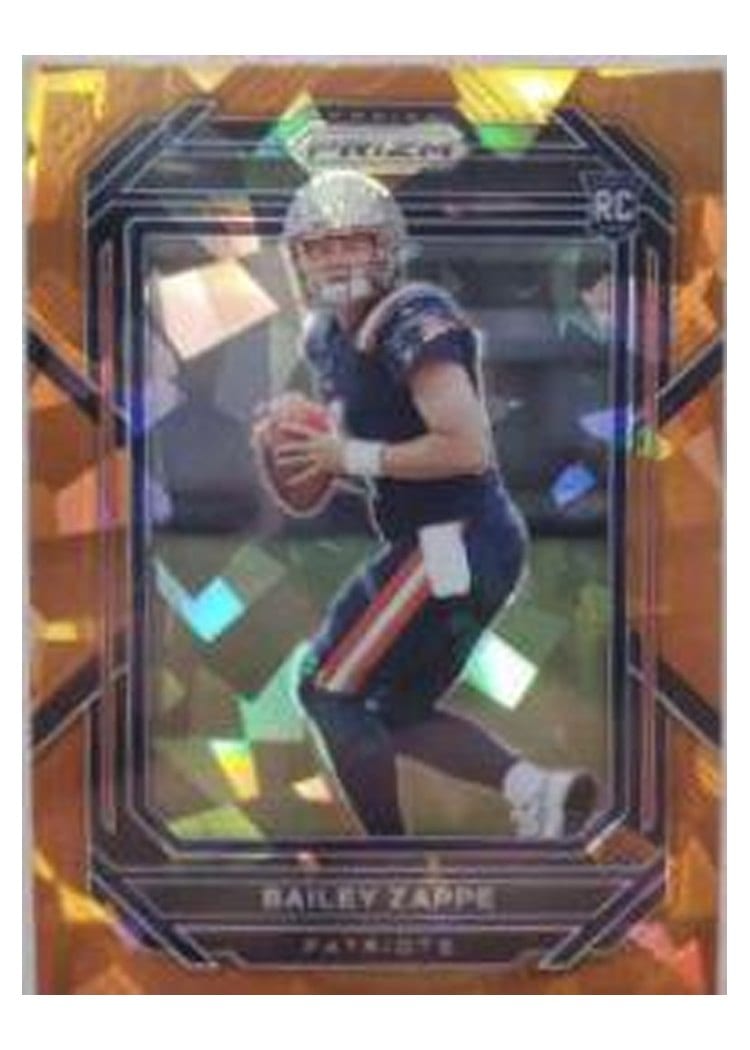 2022 Panini Prizm Bailey Zappe Orange Ice #305 card