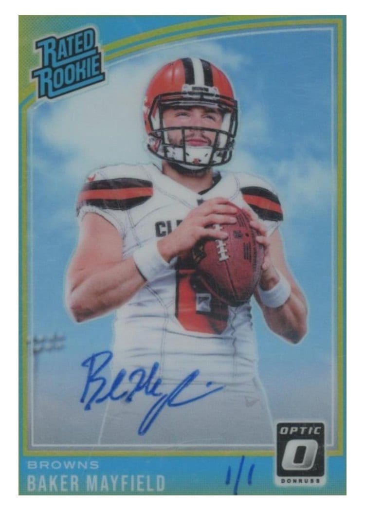 2018 Donruss Optic Baker Mayfield #153 card