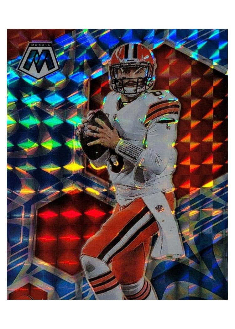 2021 Panini Mosaic Base Set Baker Mayfield #52 card